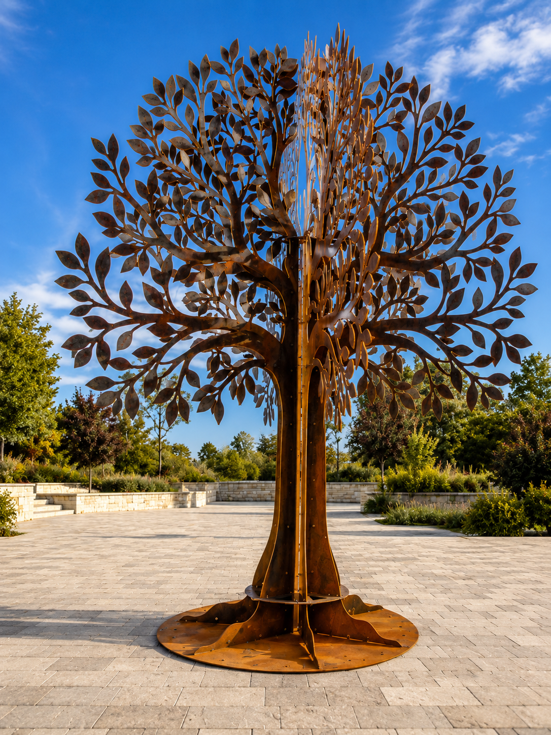 Albero in acciaio Corten donato alla comunità
